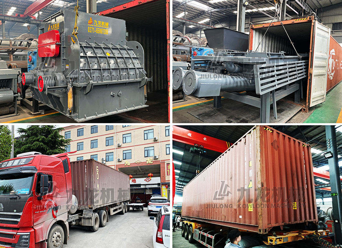 廢舊紙箱處理設備發貨現場